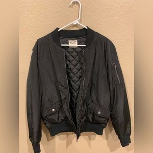 Black Ashley Outwear bomber jacket size Large.